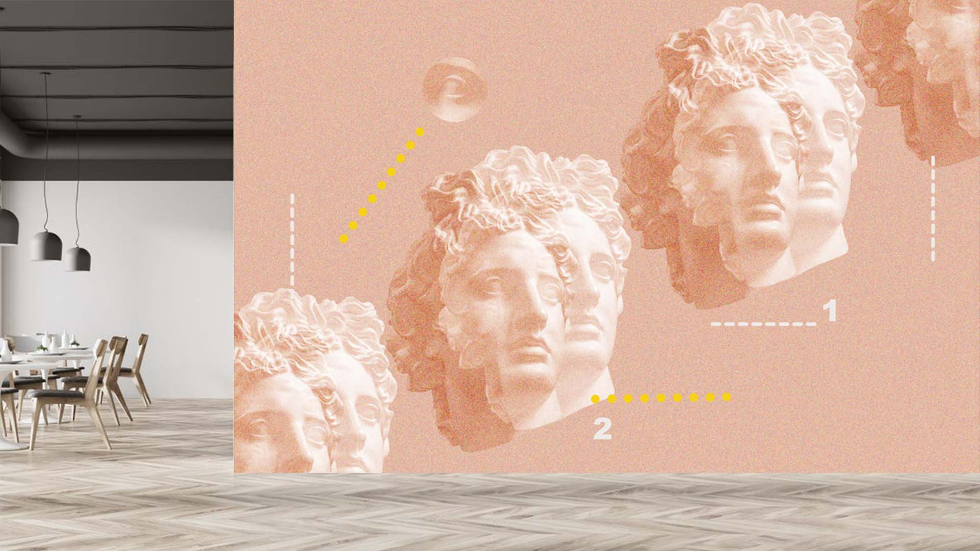 Pink Aesthetic Antique Sculpture Wallpaper