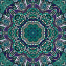 Green Shaded Mirror Pattern Mandala Art Self Adhesive Sticker For Table