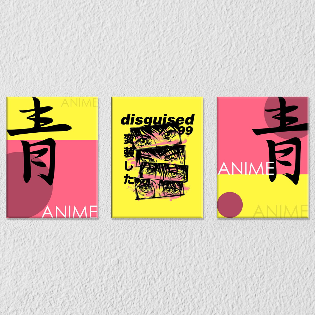 Disguided Anime Art, Set Of 3