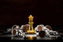 Gold Chess King Figure Wallpaper