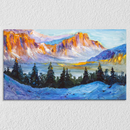 Snow Covered Mountains And Valley