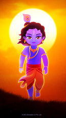 Krishna Anime Self Adhesive Sticker For Refrigerator