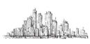Large Doodle City Wallpaper