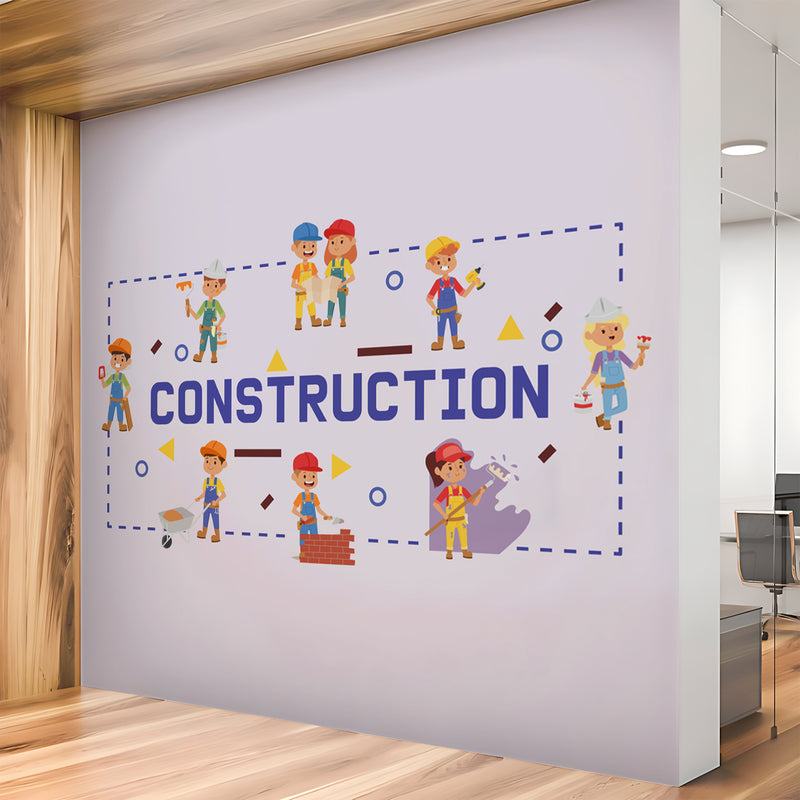 Teamwork Construction Wallpaper