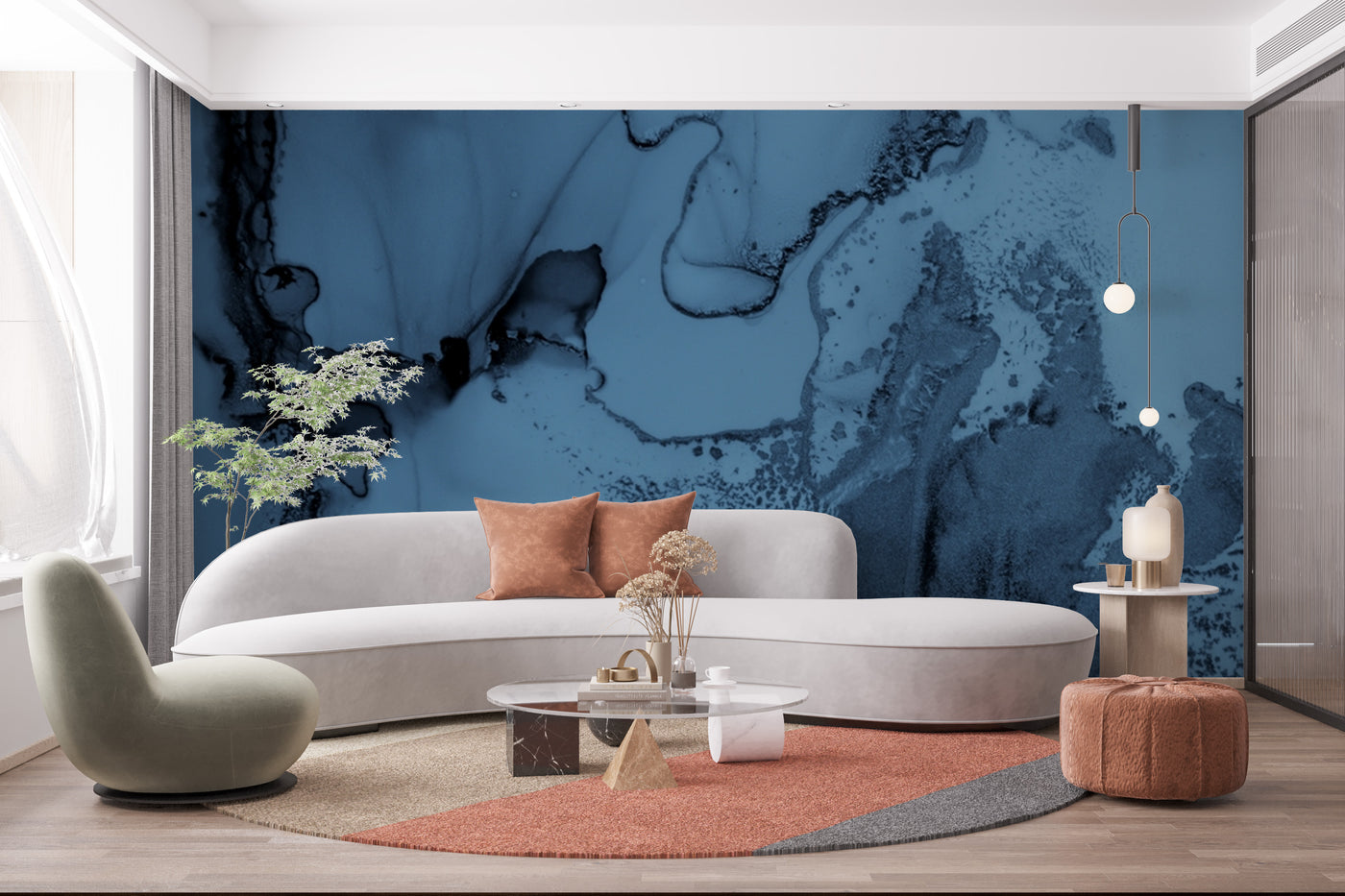 Black Acrylic Pours Wallpaper