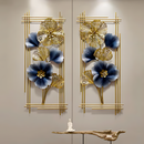 Blue Rectangular Metal Wall Art Set Of 2