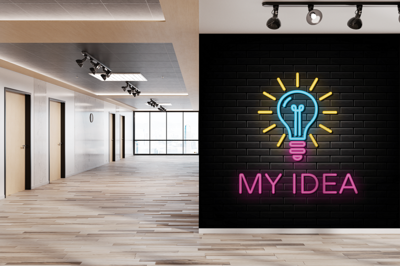 Bulb With my Idea Typography Wallpaper