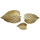 Metal Gold Leaf Wall Art Set Of 3