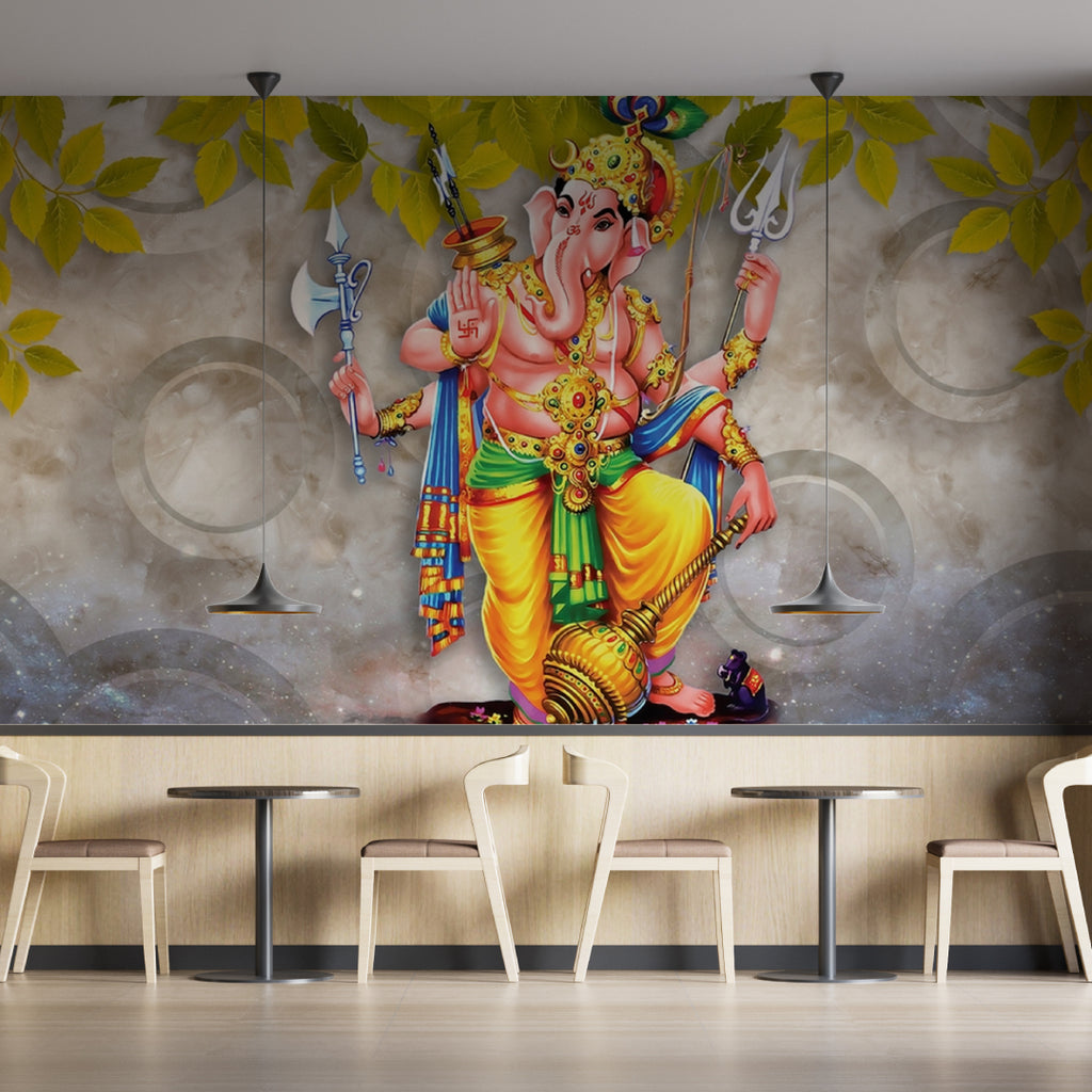 Lord Ganesha Painting Wallpaper – Myindianthings