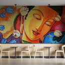 Lotus Buddha Painting Wallpaper