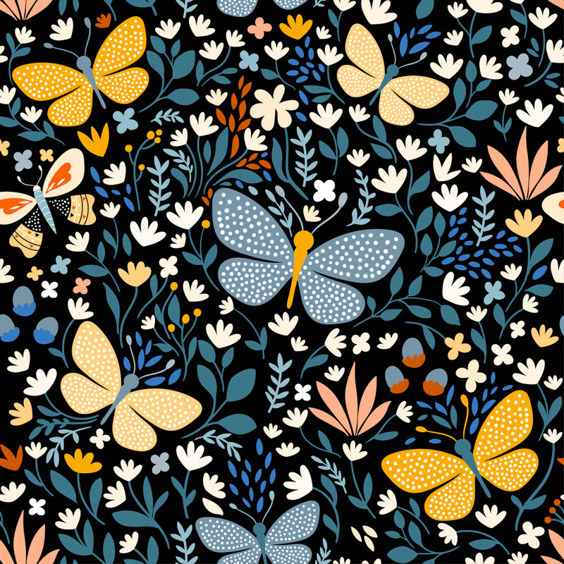 Blue Leaf Butterfly Wallpaper