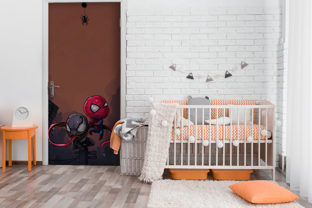 Spiderman Anime Self Adhesive Sticker For Door