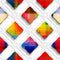Colourful Square Box Painting Self Adhesive Sticker For Table