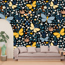 Blue Leaf Butterfly Wallpaper