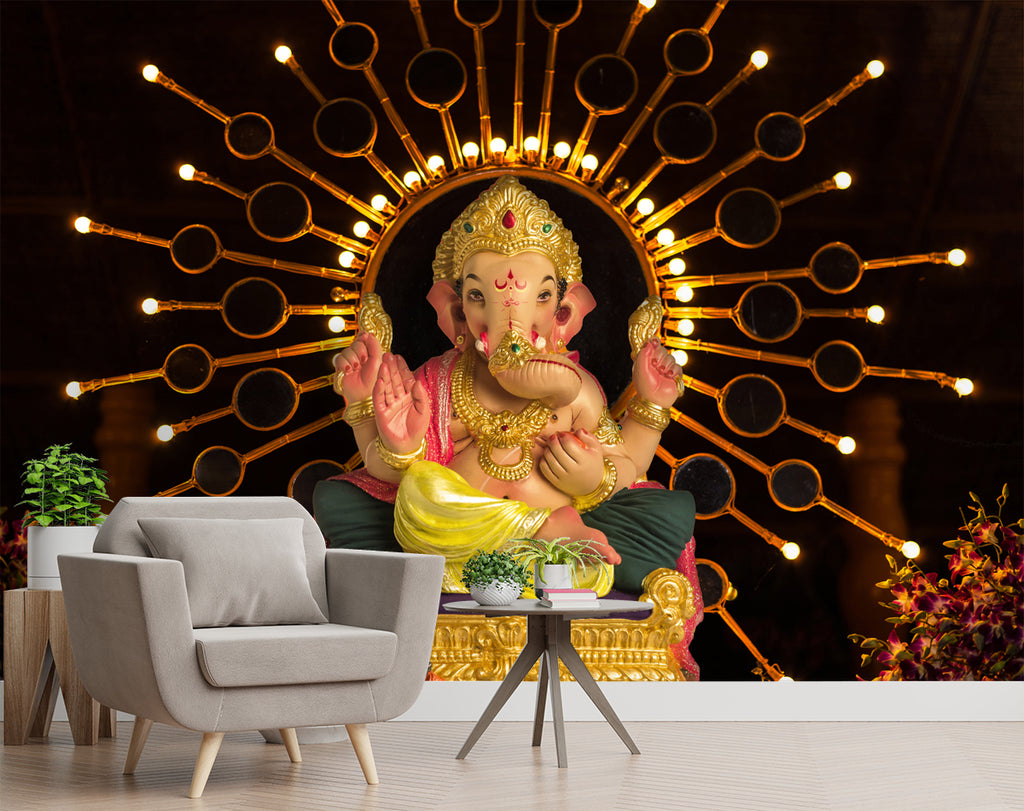 Beautiful Lord Ganesh Customised Wallpaper – Myindianthings