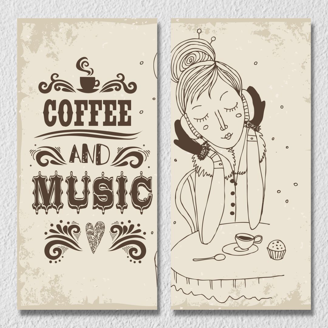 Coffee And Music Wall Art, Set Of 2