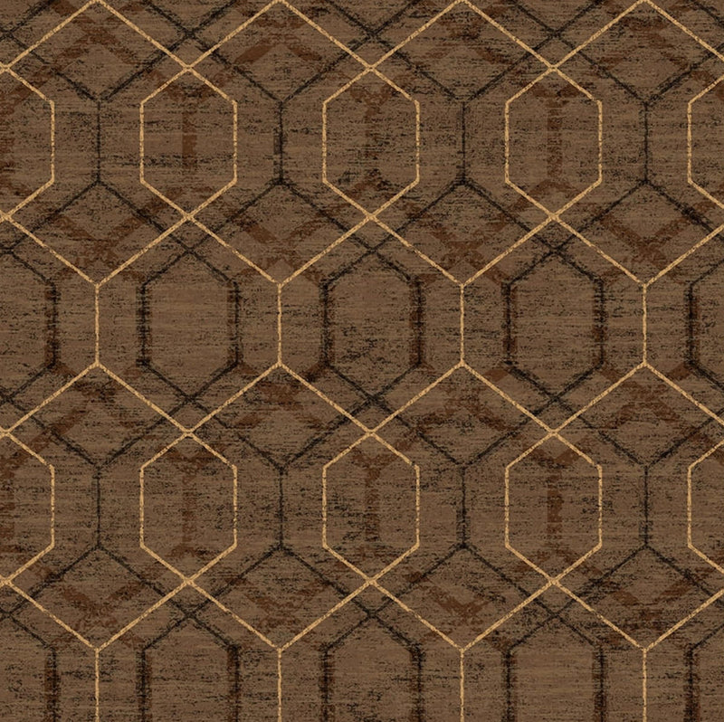 Honeycomb Brown Seamless Wallpaper