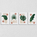 Minimalist Doodle Tropical Leaf Set Of 4