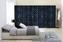 Blue Shaded 3D Art Pattern Self Adhesive Sticker For Wardrobe
