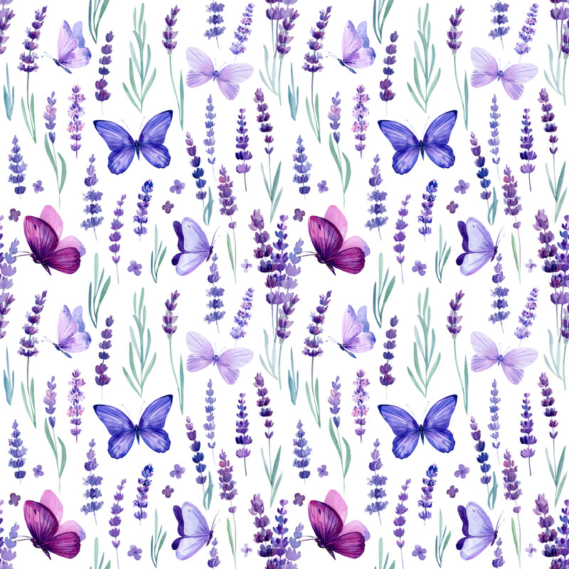 Laveder & Butterfly Wallpaper