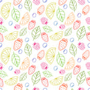 2D Fruit Sketch Art Self Adhesive Sticker For Refrigerator