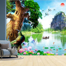 Peacock and Mountains Nature Customize Wallpaper