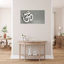 3D White Om Art Self Adhesive Sticker Poster