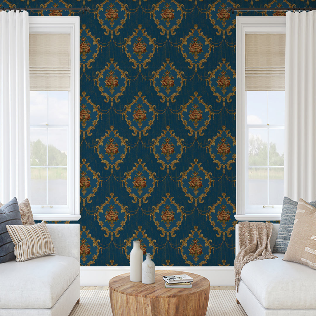 Las Vegas Luxury Damask Heavy Wallpaper