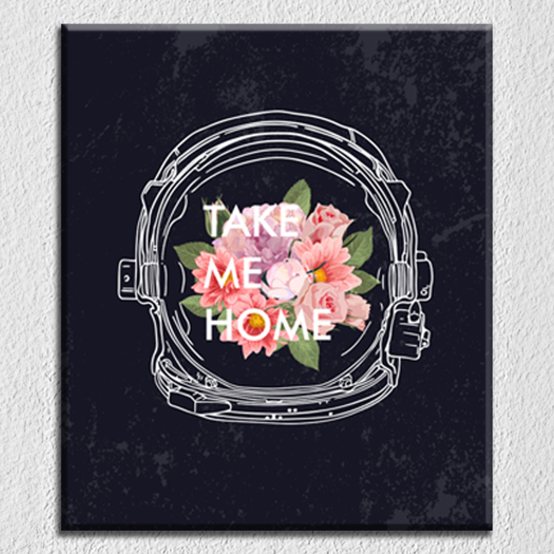 Astronaut Take Me Home Canvas