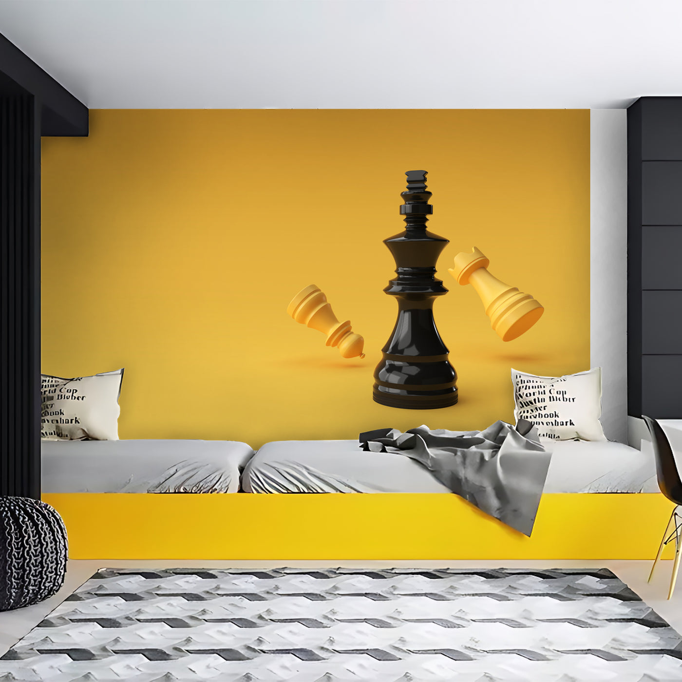Yellow Chess Piece Wallpaper