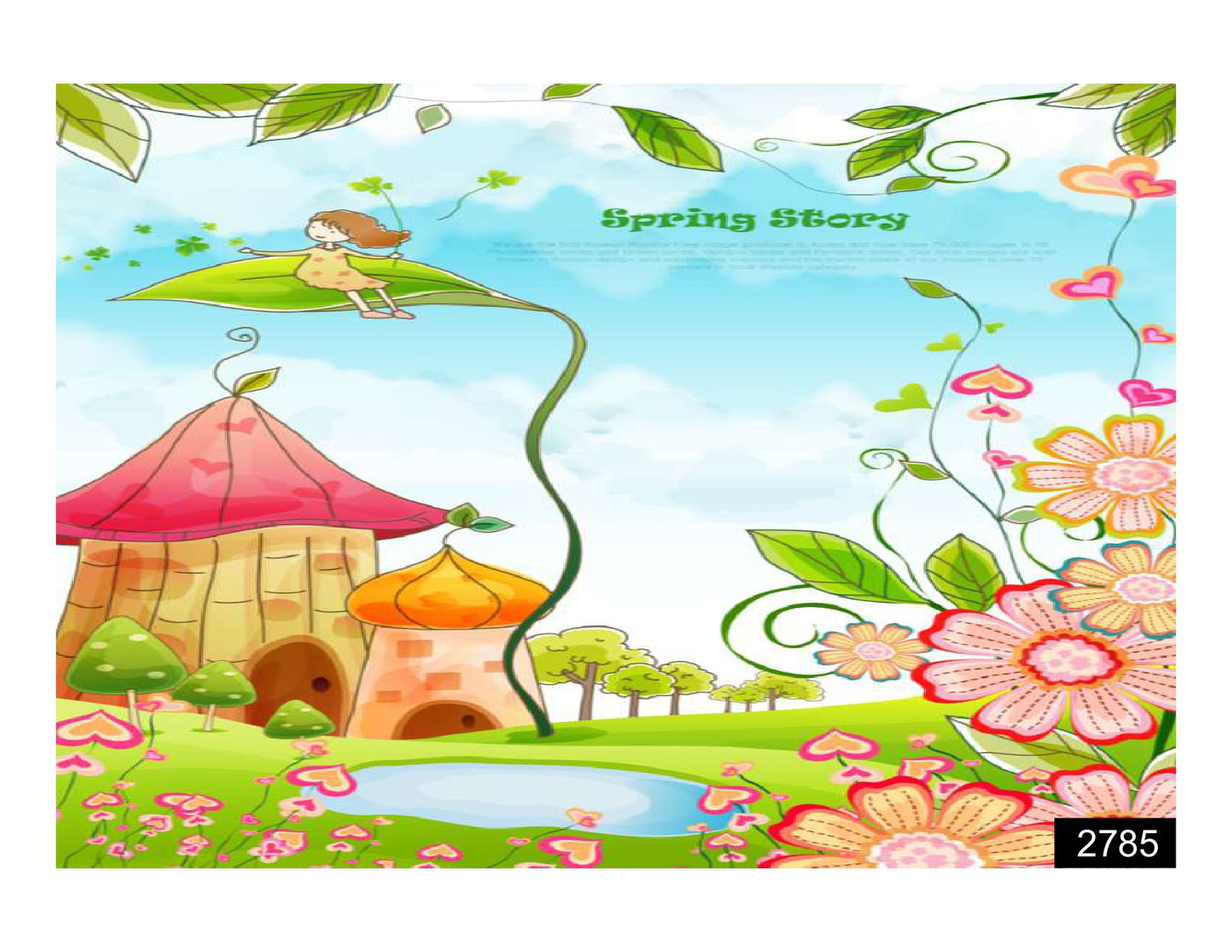 Spring story wall covering