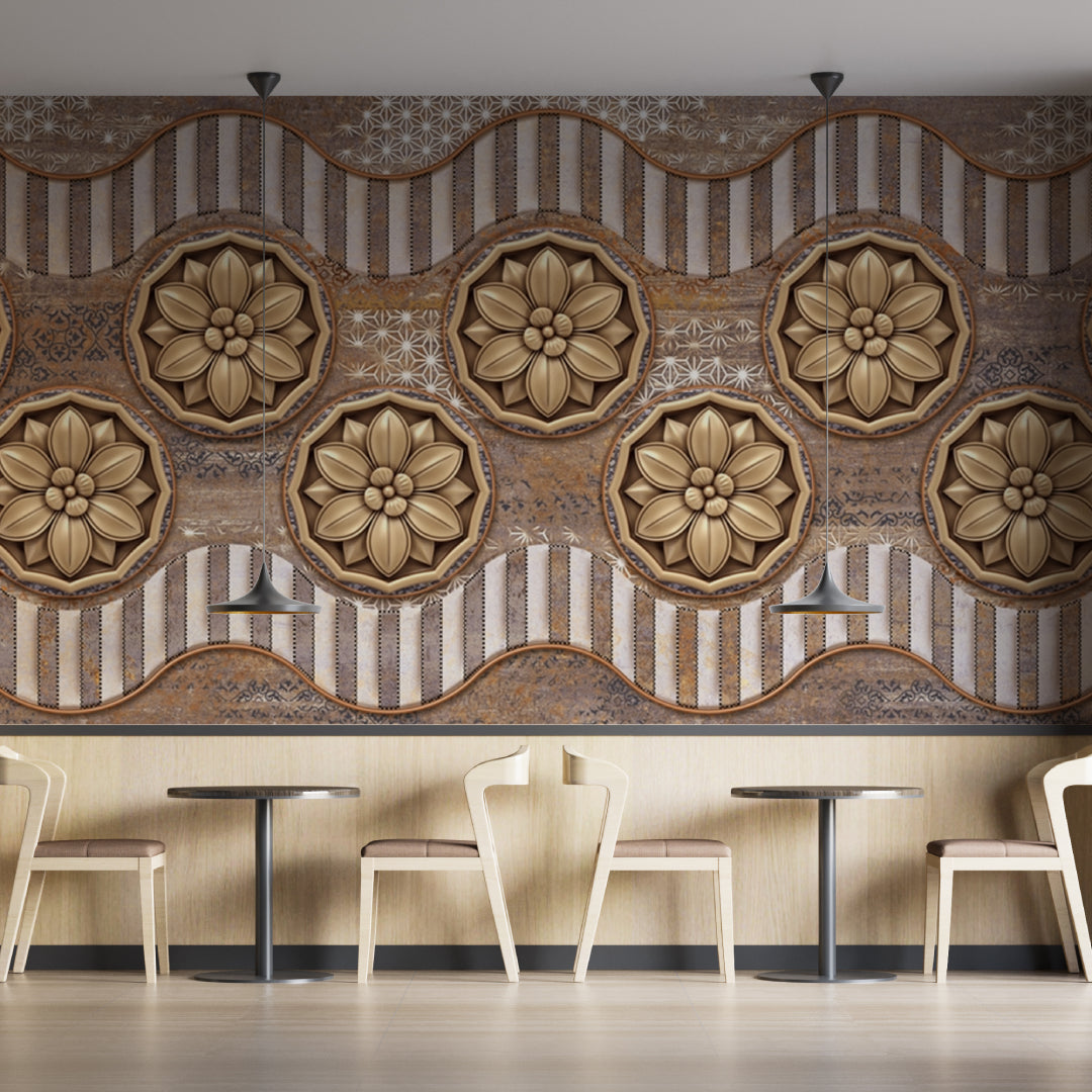 Fibrous And Roman Wallpaper