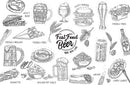 Fast Food And Beer Customize Wallpaper