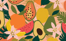 Papaya Fruits Art Self Adhesive Sticker For Refrigerator
