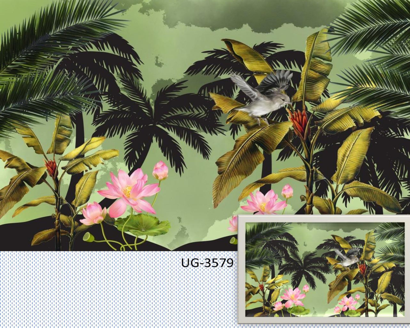 Banana and coconut tree art