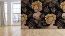 Exotic Woman Gold Tropical Wallpaper