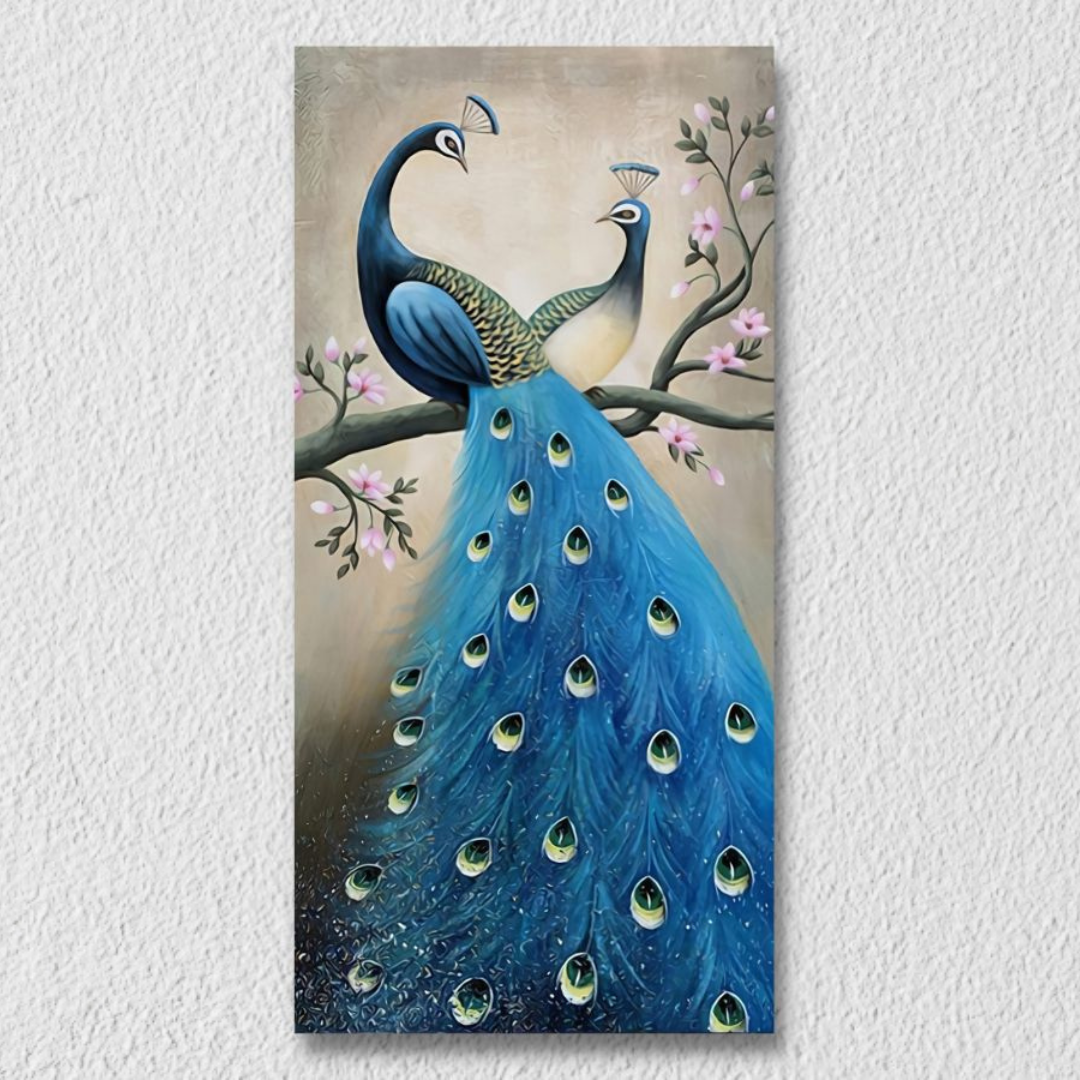 Peacock Grey Background