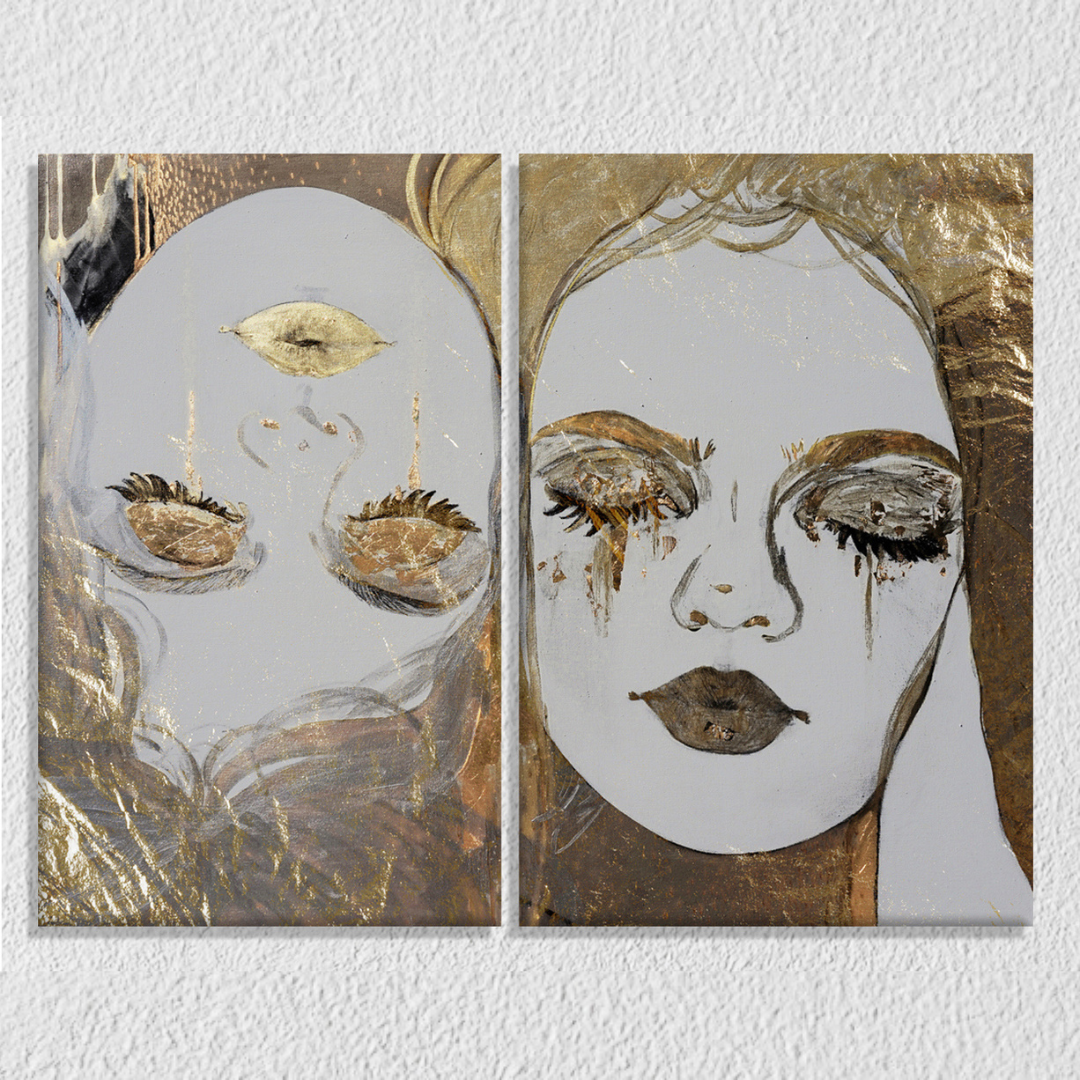 Fantasy Oil Canvas, Set Of 2