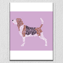 Pink Background Beagle Wall Art