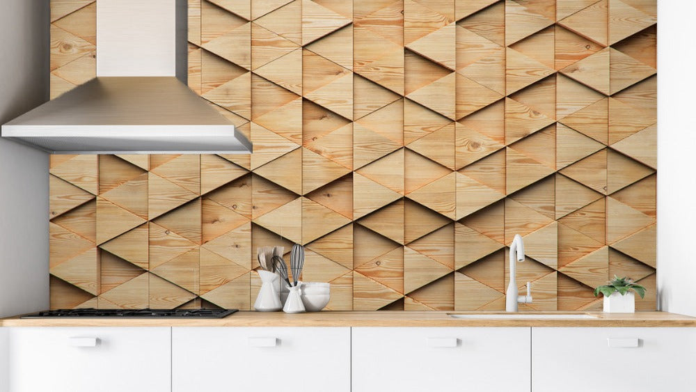Beautiful Kitchen Tiles Pattern Customised Wallpaper