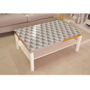 White and Gold 3D Art Design Self Adhesive Sticker For Table