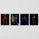 Goku Anime Art, Set Of 4