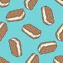Cream Biscuits Art Self Adhesive Sticker For Refrigerator