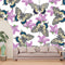 Purple Flower White Wallpaper