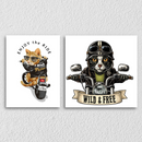 Rider Funny Cat Wall Art