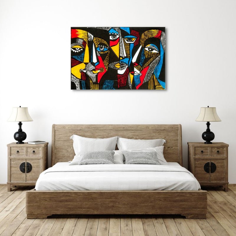 Abstract Colourful Face Art