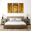 Brown And Yellow Buddha, Set Of 3