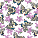 Purple Flower White Wallpaper