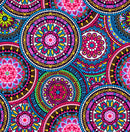 Pink Round Multi Mandala Art Self Adhesive Sticker For Table