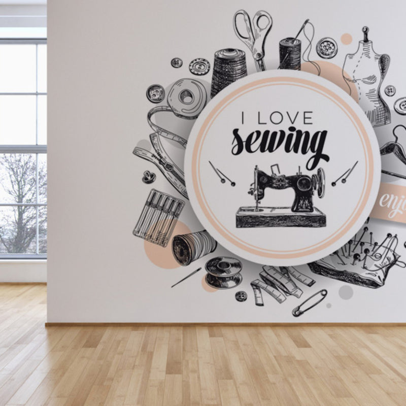 I Love Sewing Wallpaper